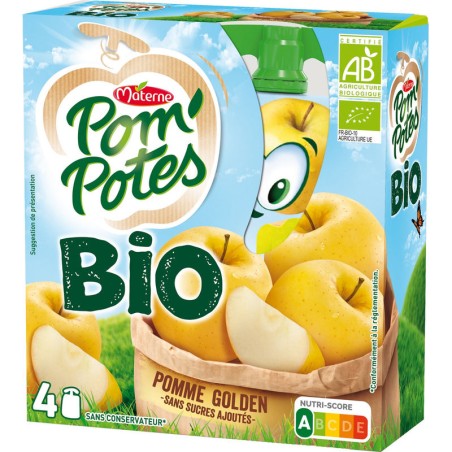MATERNE Pom'Potes Pomme Bio - 4x90g MATERNE Pom'Potes Pomme Bio - 4x90g