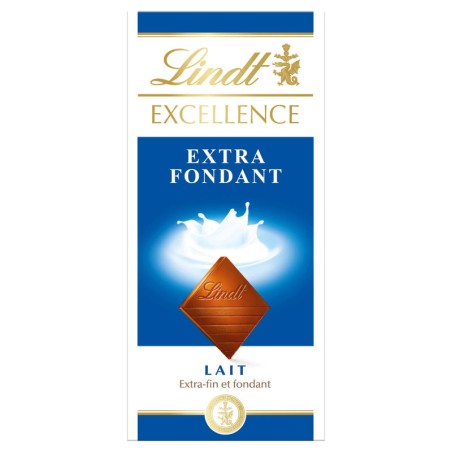 LINDT Chocolat au lait extra fin et fondant - 100g LINDT Chocolat au lait extra fin et fondant - 100g