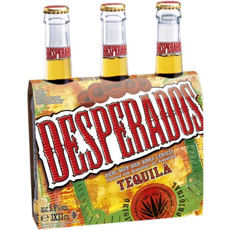 DESPERADOS Bière blonde à la téquila 5.9° - 3x33cl DESPERADOS Bière blonde à la téquila 5.9° - 3x33cl