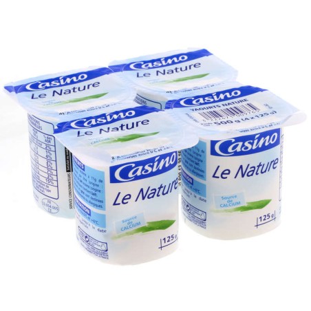 CASINO Yaourt Nature - 4x125g CASINO Yaourt Nature - 4x125g