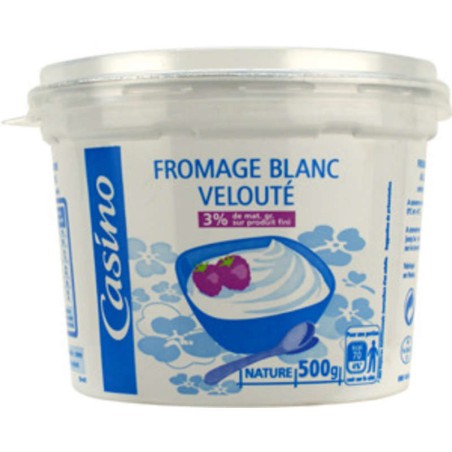 CASINO Fromage blanc velouté 3%Mg - 500g CASINO Fromage blanc velouté 3%Mg - 500g
