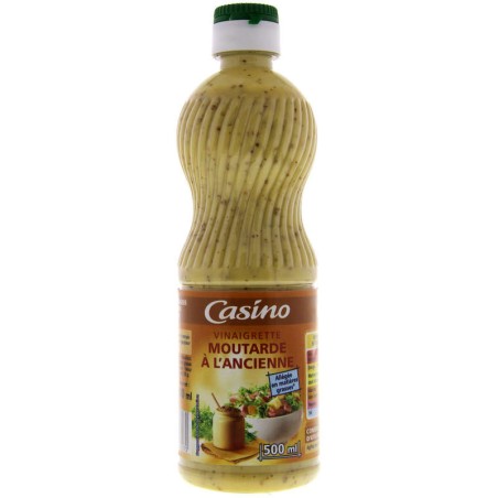 CASINO Vinaigrette moutarde à l'ancienne allégée - 500ml CASINO Vinaigrette moutarde à l'ancienne allégée - 500ml