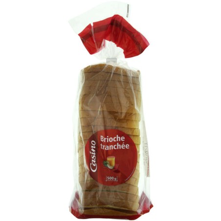 CASINO Brioche tranchée aux oeufs frais - 500g CASINO Brioche tranchée aux oeufs frais - 500g