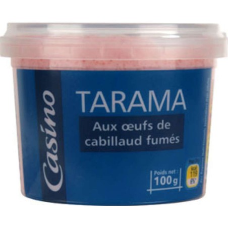 CASINO Tarama aux oeufs de cabillaud fumés - 100g CASINO Tarama aux oeufs de cabillaud fumés - 100g