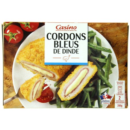 CASINO Cordons bleus de dinde x2 - 200g CASINO Cordons bleus de dinde x2 - 200g