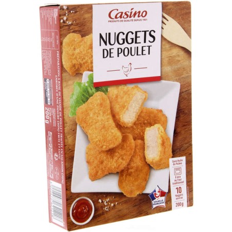 CASINO Nuggets de poulet - 200g CASINO Nuggets de poulet - 200g