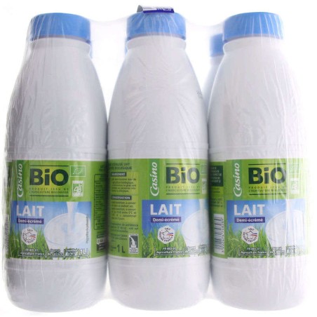CASINO Lait demi-écrémé - 6x1L CASINO Lait demi-écrémé - 6x1L