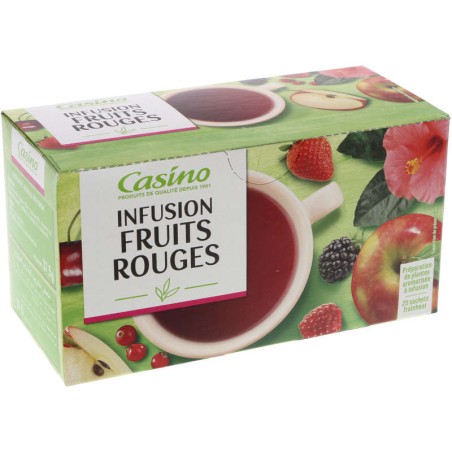 CASINO Infusion Fruits Rouges 25 sachets - 37.5g CASINO Infusion Fruits Rouges 25 sachets - 37.5g