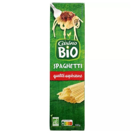 CASINO Pâtes Spaghetti Bio - 500g CASINO Pâtes Spaghetti Bio - 500g