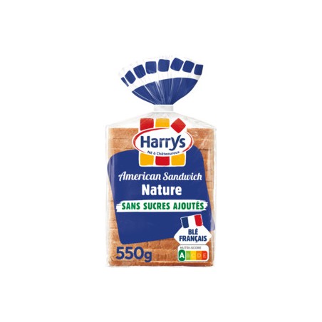 HARRY'S Pain de mie nature American Sandwich - 550g HARRY'S Pain de mie nature American Sandwich - 550g