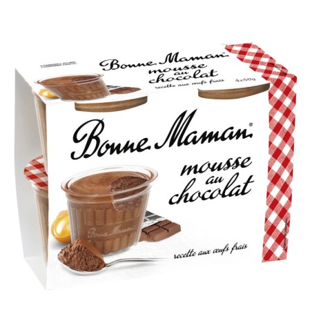 BONNE MAMAN Mousse au Chocolat - 4x50g BONNE MAMAN Mousse au Chocolat - 4x50g