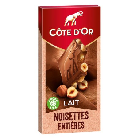 COTE D'OR Chocolat lait noisette - 180g COTE D'OR Chocolat lait noisette - 180g