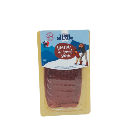 TERRE DE L'ALPE Viande Séchée de Bœuf - 40g TERRE DE L'ALPE Viande Séchée de Bœuf - 40g