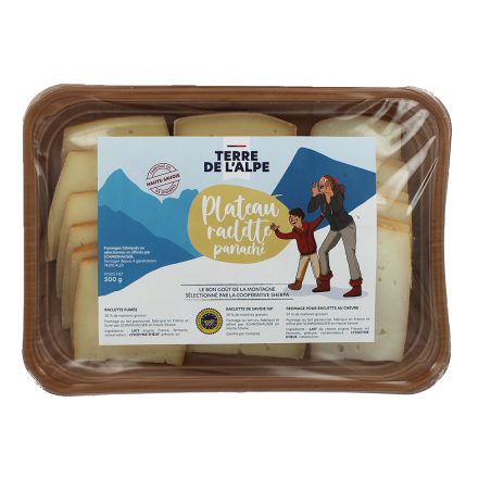 TERRE DE L'ALPE Plateau Raclette panaché - 500g TERRE DE L'ALPE Plateau Raclette panaché - 500g