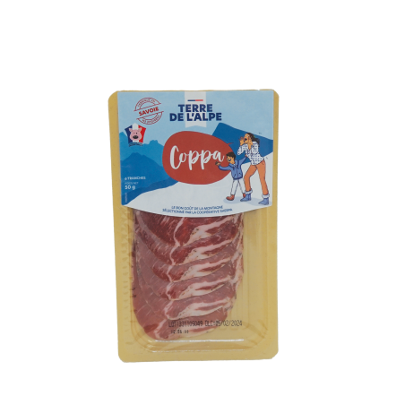TERRE DE L'ALPE Coppa 6 tranches - 50g TERRE DE L'ALPE Coppa 6 tranches - 50g