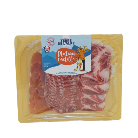 TERRE DE L'ALPE Plateau Raclette 24 tranches - 180g TERRE DE L'ALPE Plateau Raclette 24 tranches - 180g