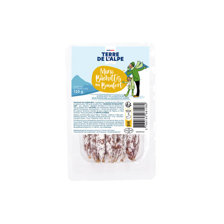 TERRE DE L'ALPE Mini Bûchettes au Beaufort - 120g TERRE DE L'ALPE Mini Bûchettes au Beaufort - 120g
