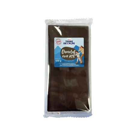 TERRE DE L'ALPE Tablette Chocolat Noir 70% - 100g TERRE DE L'ALPE Tablette Chocolat Noir 70% - 100g