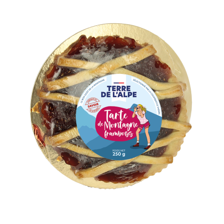 TERRE DE L'ALPE Tarte de montgne aux Framboises - 250g TERRE DE L'ALPE Tarte de montgne aux Framboises - 250g