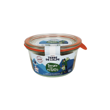 TERRE DE L'ALPE Terrine de Savoie aux Noisettes - 180g TERRE DE L'ALPE Terrine de Savoie aux Noisettes - 180g