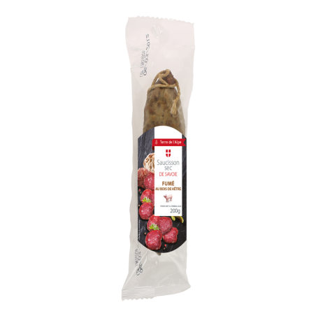 TERRE DE L'ALPE Saucisson sec de Savoie Fumé - 200g TERRE DE L'ALPE Saucisson sec de Savoie Fumé - 200g
