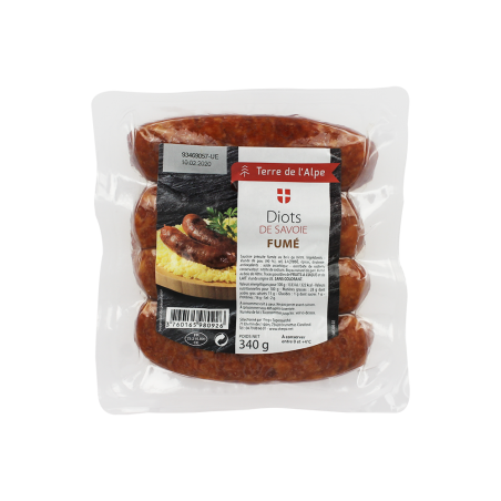 Diots de Savoie Fumé Le paquet de 4x85g TERRE DE L'ALPE Diots de Savoie Fumé Le paquet de 4x85g TERRE DE L'ALPE