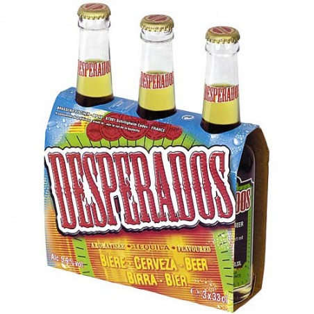 DESPERADOS Bière blonde à la téquila 5.9° 3x33cl DESPERADOS Bière blonde à la téquila 5.9° 3x33cl