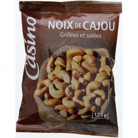 CASINO Noix de cajou grillées et salées 125g CASINO Noix de cajou grillées et salées 125g