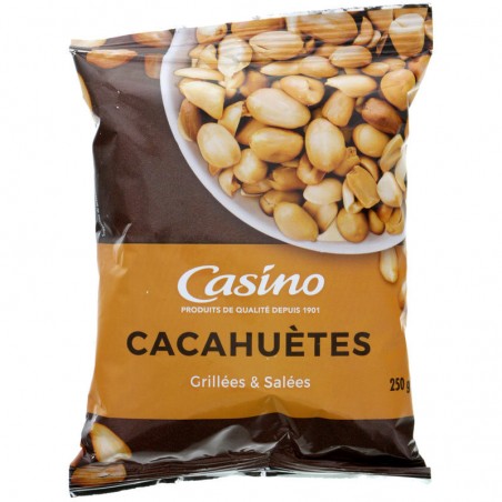 CASINO Cacahuètes grillées et salées 250g Casino 250g CASINO Cacahuètes grillées et salées 250g Casino 250g