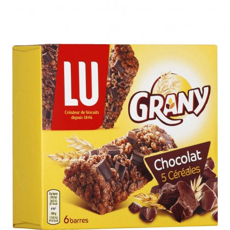 GRANY 6 barres 5 céréales au chocolat 125g GRANY 6 barres 5 céréales au chocolat 125g