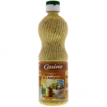 CASINO Vinaigrette moutarde à l'ancienne allégée en matières grasses 500ml CASINO Vinaigrette moutarde à l'ancienne allégée en matières grasses 500ml