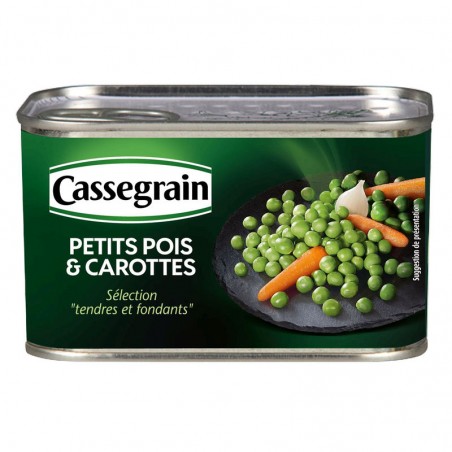 CASSEGRAIN Petit pois et carottes 265g CASSEGRAIN Petit pois et carottes 265g