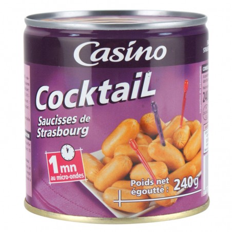 CASINO Cocktail Saucisses de Strasbourg 240g CASINO Cocktail Saucisses de Strasbourg 240g