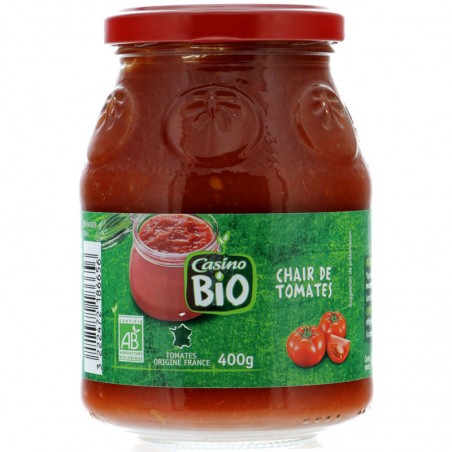 CASINO BIO Pulpe de tomate Bio 400g CASINO BIO Pulpe de tomate Bio 400g