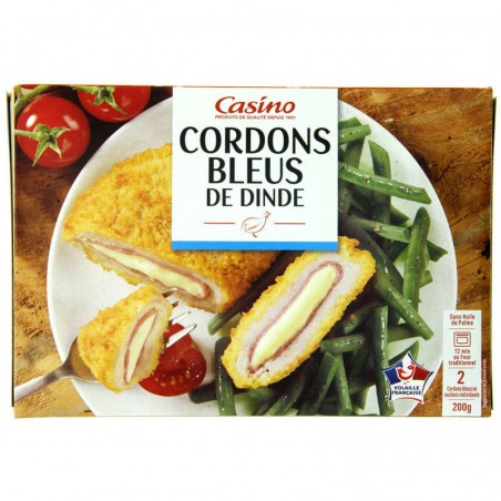 CASINO 2 Cordons bleus de dinde 200g CASINO 2 Cordons bleus de dinde 200g