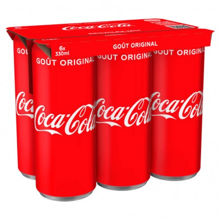 COCA COLA Soda original boites 6x33cl COCA COLA Soda original boites 6x33cl