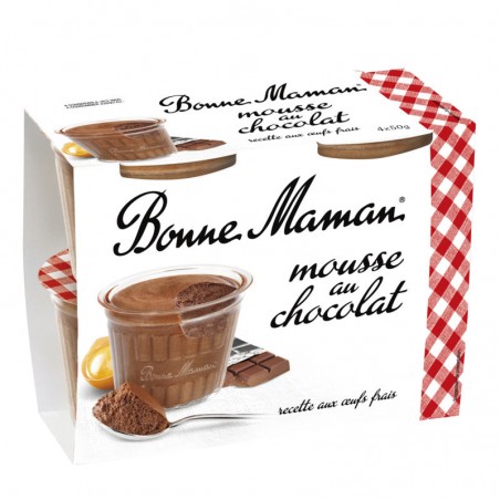 BONNE MAMAN Mousse au Chocolat 4x50g BONNE MAMAN Mousse au Chocolat 4x50g