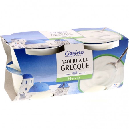 CASINO Yaourt à la grecque nature 4x150g CASINO Yaourt à la grecque nature 4x150g