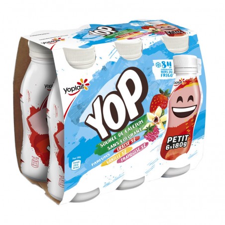 YOPLAIT P'tit Yop Arômes Panachés 6x180g YOPLAIT P'tit Yop Arômes Panachés 6x180g