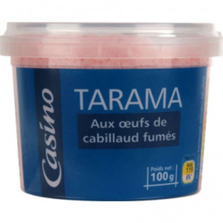 CASINO Tarama aux oeufs de cabillaud fumés 100g CASINO Tarama aux oeufs de cabillaud fumés 100g