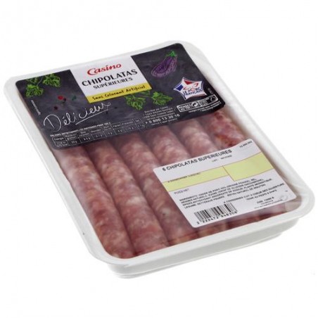 CASINO Chipolatas supérieures 6x55g CASINO Chipolatas supérieures 6x55g