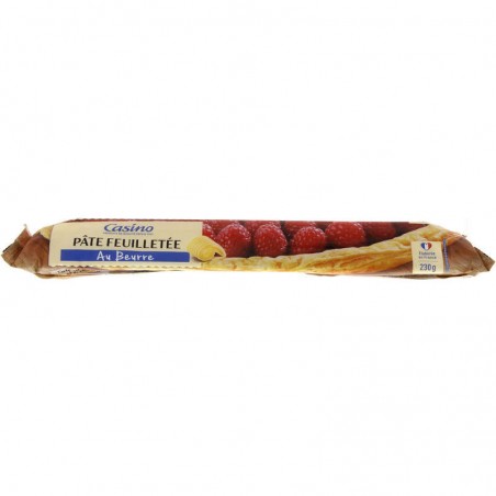 CASINO Pâte feuilletée au beurre 230g CASINO Pâte feuilletée au beurre 230g