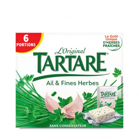 TARTARE Fromage Ail et Fines herbes 6 portions 96g TARTARE Fromage Ail et Fines herbes 6 portions 96g