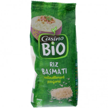 CASINO BIO Riz Basmati naturellement parfumé bio 500g CASINO BIO Riz Basmati naturellement parfumé bio 500g