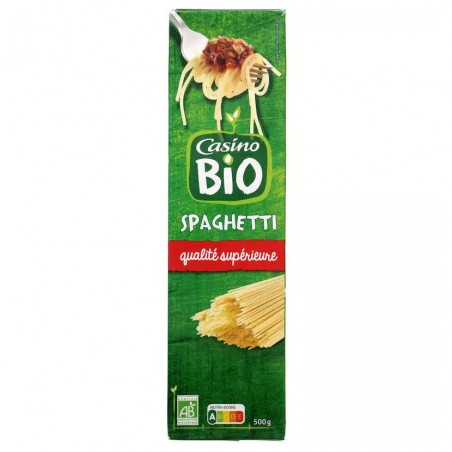 CASINO BIO Pâtes Spaghetti Bio - 500g CASINO BIO Pâtes Spaghetti Bio - 500g