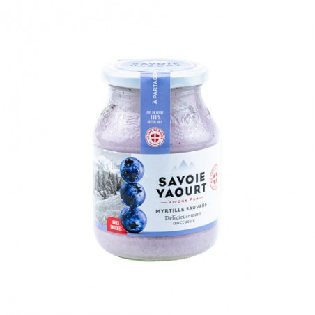 SAVOIE YAOURT Yaourt brassé myrtille pot verre - 500g SAVOIE YAOURT Yaourt brassé myrtille pot verre - 500g