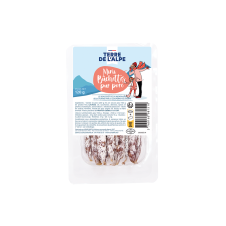 TERRE DE L'ALPE Mini Bûchettes Nature - 120g TERRE DE L'ALPE Mini Bûchettes Nature - 120g