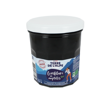 TERRE DE L'ALPE Confiture de Myrtilles sauvages Bio - 370g TERRE DE L'ALPE Confiture de Myrtilles sauvages Bio - 370g