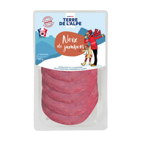 TERRE DE L'ALPE Noix de Jambon 6 tranches - 50g TERRE DE L'ALPE Noix de Jambon 6 tranches - 50g