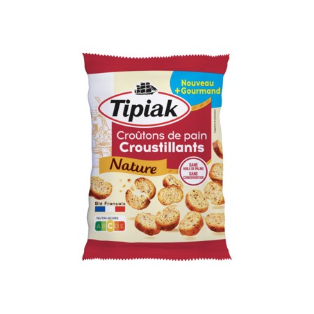TIPIAK Croûtons de Pain Croustillants Nature - 75g TIPIAK Croûtons de Pain Croustillants Nature - 75g